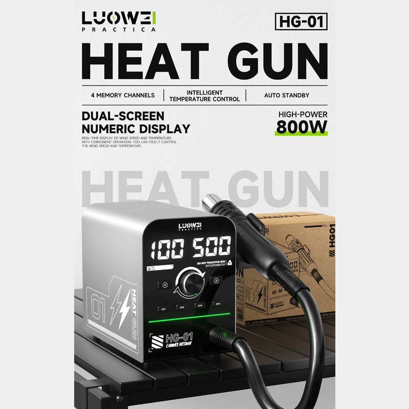 Estação De Ar Quente Retrabalho Luowei Lw-hg01 Preto 220v