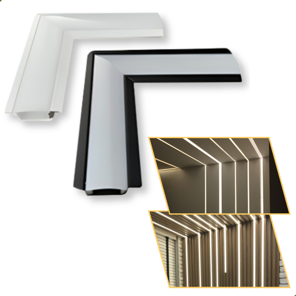 Cantoneira Junção Emenda P/ Perfil 24x7MM Led Embutir Projetos L em Oferta na Shopee