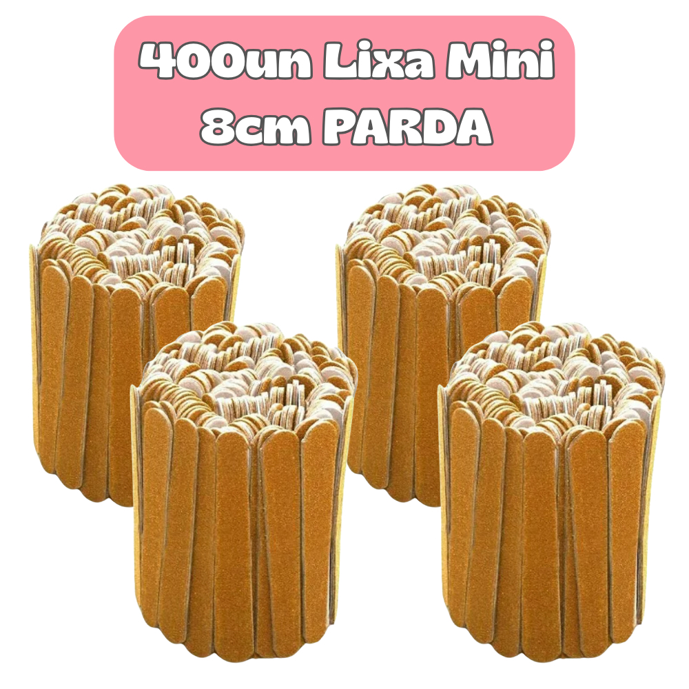 Kit Mini Lixa de Unha 8cm PARDA – Descartável, Uso Profissional, Ideal para Manicure e Pedicure em Oferta na Shopee