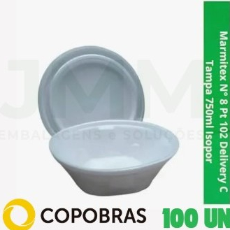 Marmita de Isopor Marmitex Pote e Tampa Marmita 102 - 750ml em Oferta na Shopee