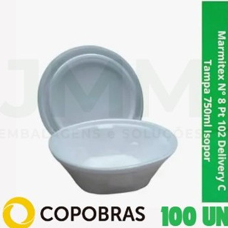 Marmita de Isopor Marmitex Pote e Tampa Marmita 102 - 750ml em Oferta na Shopee