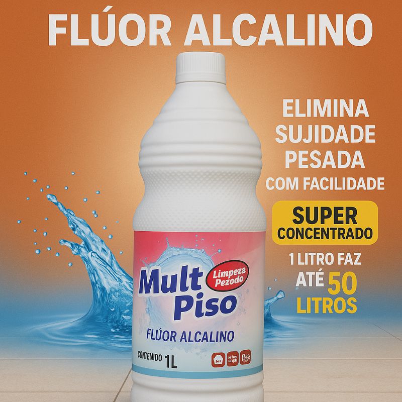 Mult Piso Flotador Multiuso detergente flúor alcalino pra piso limpa tudo concentrado entrega imediato