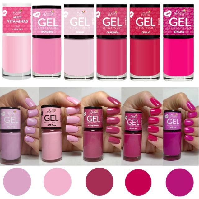 Kit Outubro Rosa – Esmaltes Bella Brazil 5 Cores + 1 Base Multivitaminas 9ml em Oferta na Shopee