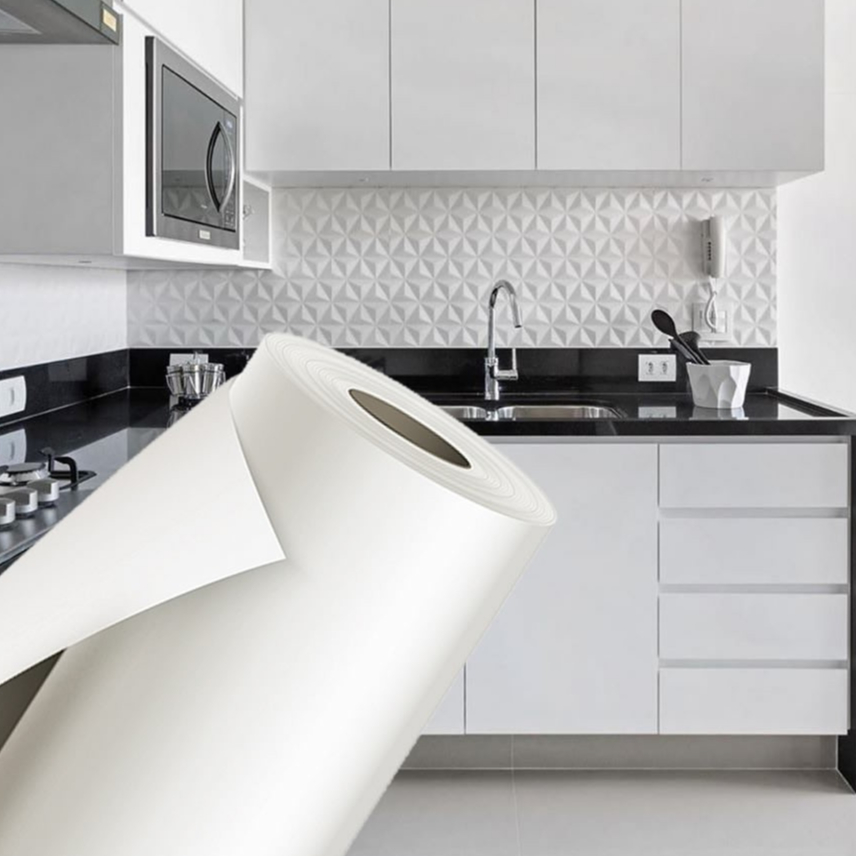 Adesivo Branco Brilho para Envelopamento de Geladeira Impermeável E Fácil De Aplicar Para Armário Cozinha Banheiro