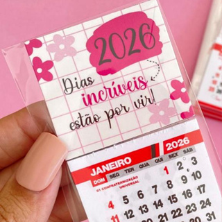 30 Mini Calendários 2026 com ímã - Mimo cliente/Lembrancinha em Oferta na Shopee