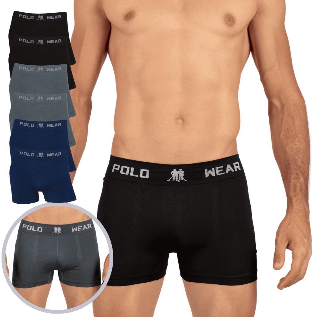 Kit 6 Cuecas Boxer Polo Wear Microfibra - Sortido 1