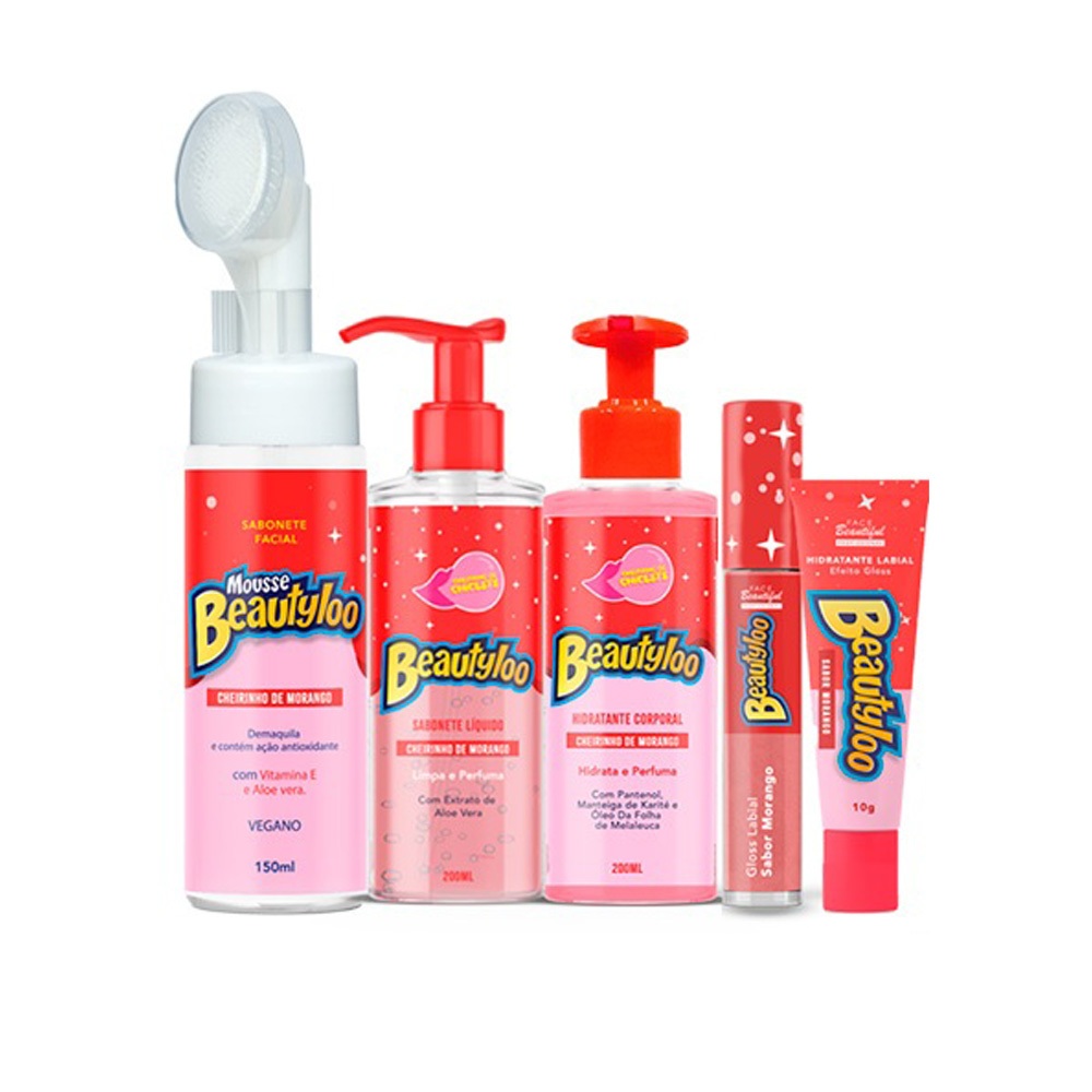 Kit Combo Linha Beautyloo Cheirinho de Chiclete Face Beautiful em Oferta na Shopee