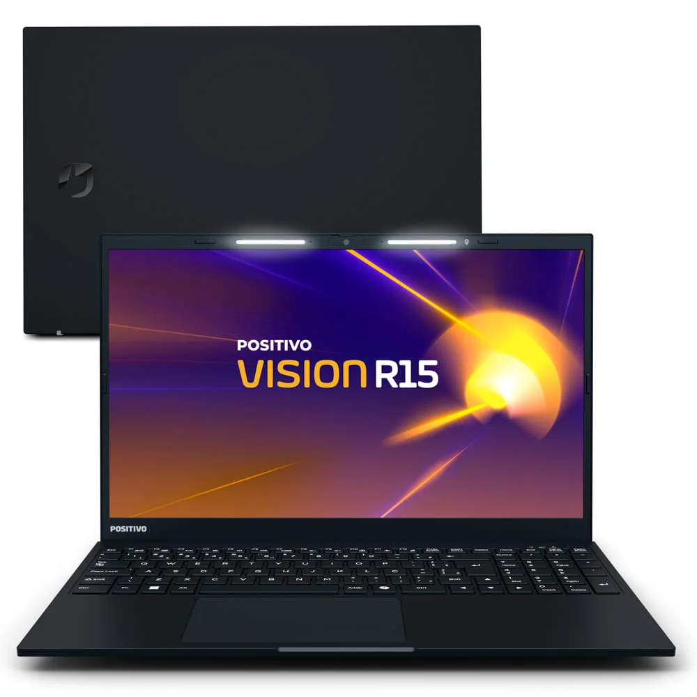 Notebook Positivo Vision R15 Ryzen 7-5700U, 16 GB, 512 GB SSD, 15,6″ IPS Full HD, Lumina Bar - R716512AI-15