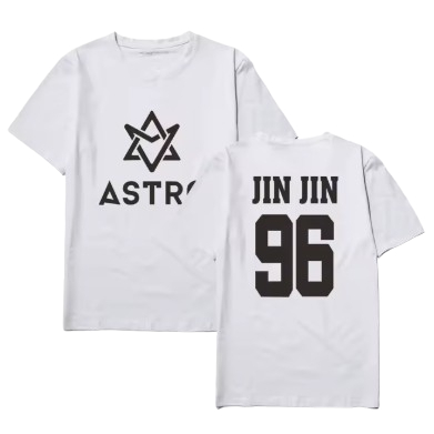 Camiseta Kpop Astro Star Jin Jin 96 Adulto/Infantil Lançamento Unissex Em Algodao