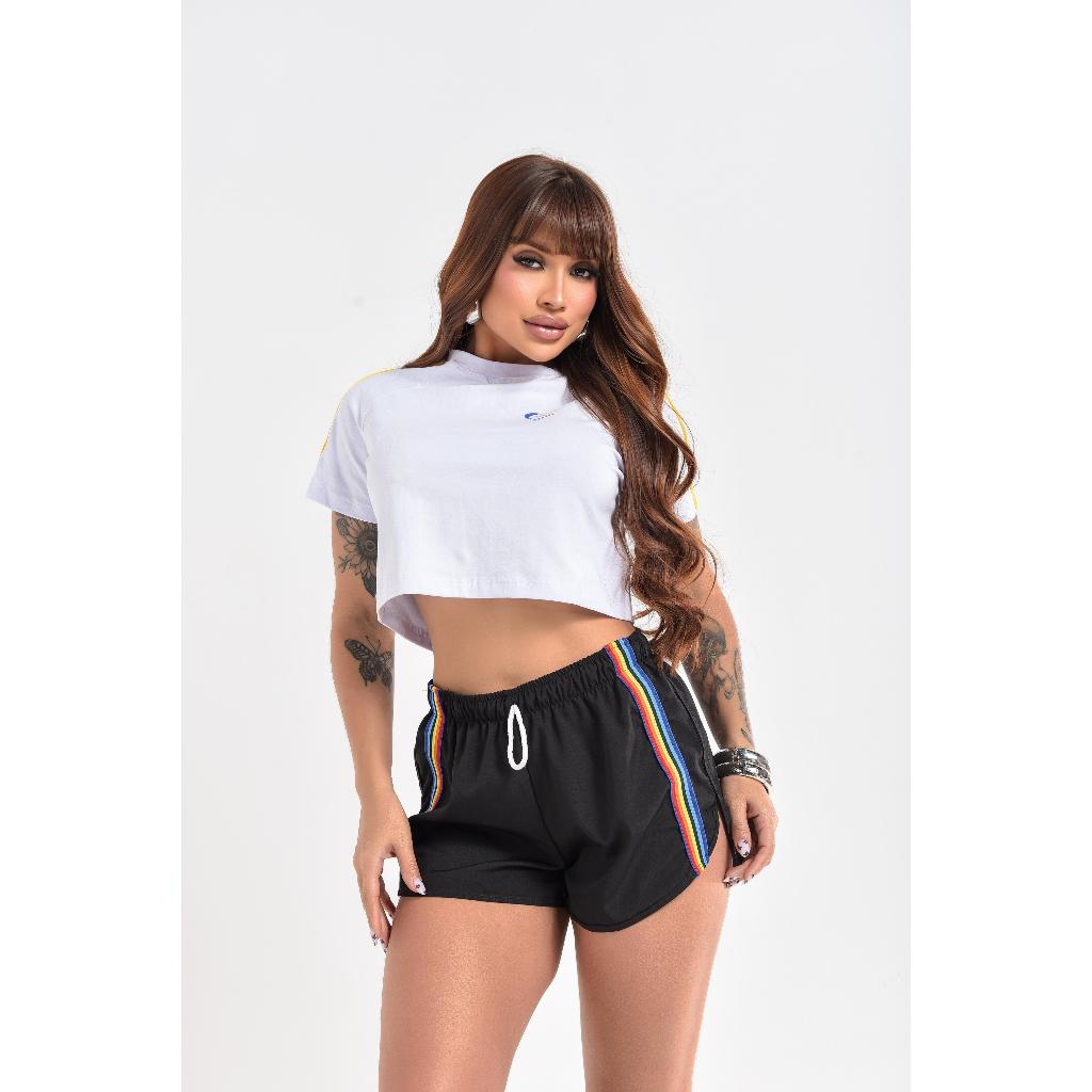 Short Feminino Academia Esporte Fitness Lgbt Tactel Praia Corrida em Oferta na Shopee