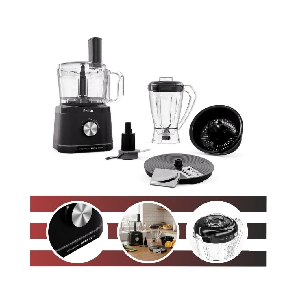 Multiprocessador Linha Concept Potência de 1000w 5 Em 1 PMP11A Philco