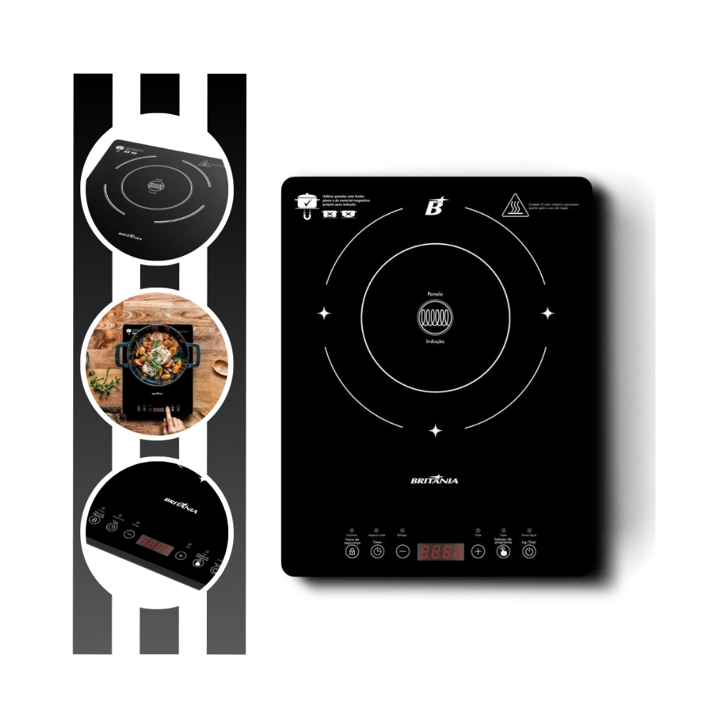 Cooktop de Indução Portátil Painel Touch Bct10a Britânia