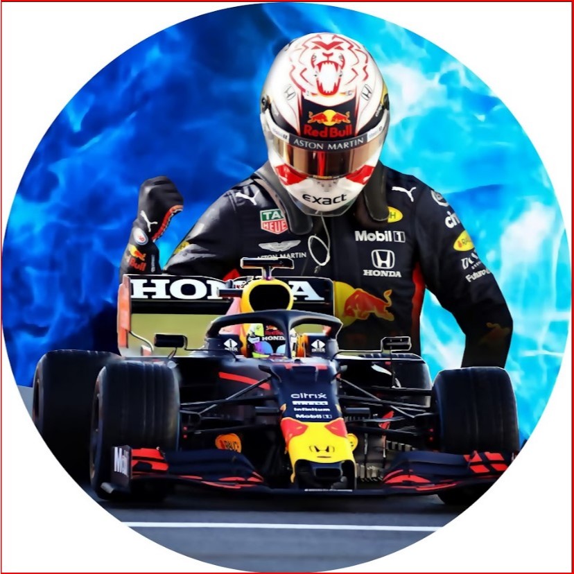 PAINEL DE FESTA REDONDO DE 1,5M X 1,5M EM TECIDO SUBLIMADO  FORMULA 1 em Oferta na Shopee