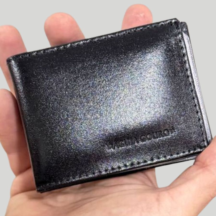 Carteira Masculina Couro Legítimo com Caixa Luxo Presente Perfeito Dia dos Pais Natal Marido Namorado