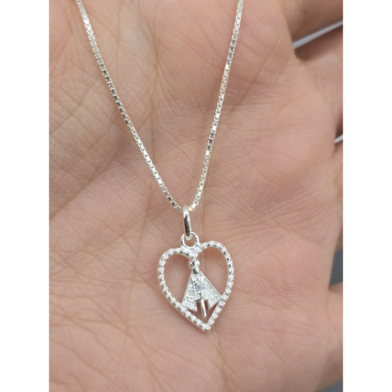 Colar da Nossa Senhora Aparecida em prata 925- Colar com pingente da Nossa Senhora Aparecida