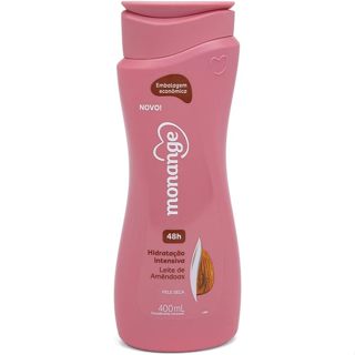 Creme Hidratante Corporal Monange Hidratação Intensiva Leite Amêndoas Pele Seca 400ml em Oferta na Shopee