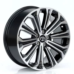 Kit 2 Rodas Aro 16 5x100 Toyota Corolla Krmai Cor Preta Diamante Bicos de Brinde S22