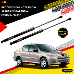 Par Amortecedor Porta Malas Peugeot 207 Passion Pistão a Gás Porta Malas Peugeot 207 Passion Sedan