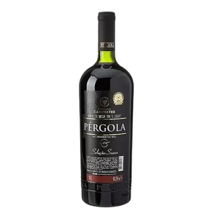 Vinho Nacional Pérgola Tinto Suave 1 litro