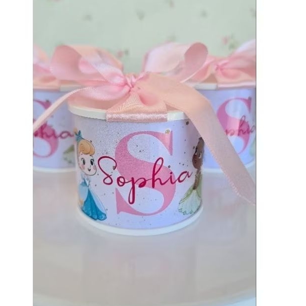 Tubolata Personalizada 5x6 Princesas/Lembrancinha Princesas/Aniversário/Maternidade/Chá de bebê/Casamento