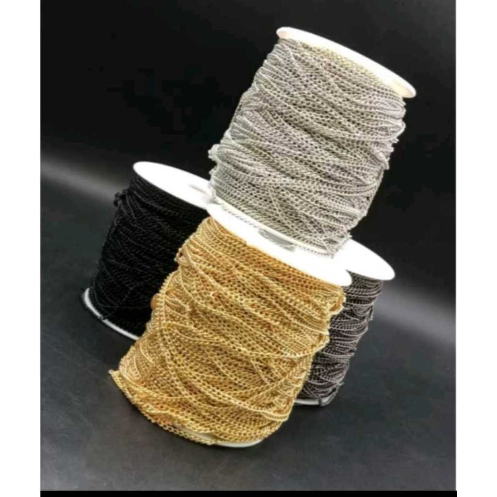 Corrente Banhada com Produto 10 metros feito de ferro no tamanho 0,7mm