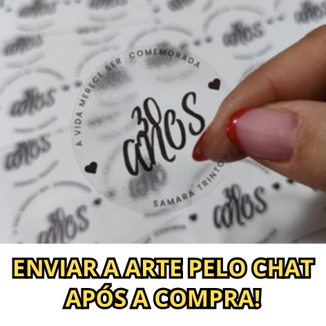 Imagem Etiquetas Adesivas Personalizadas Vinil Transparente, Adesivo Personalizado.