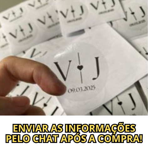 100 Adesivos Transparente Personalizado Casamento Iniciais Noivo, Adesivo Casamento, Noivado, Namoro. em Oferta na Shopee