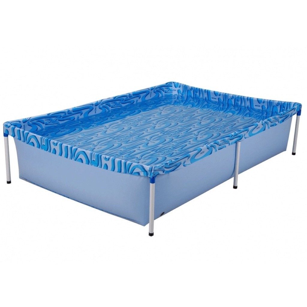 Piscina Infantil Inflável 1000 Litros Retangular Resistente Portátil Verão Camping Jardim Mor em Oferta na Shopee