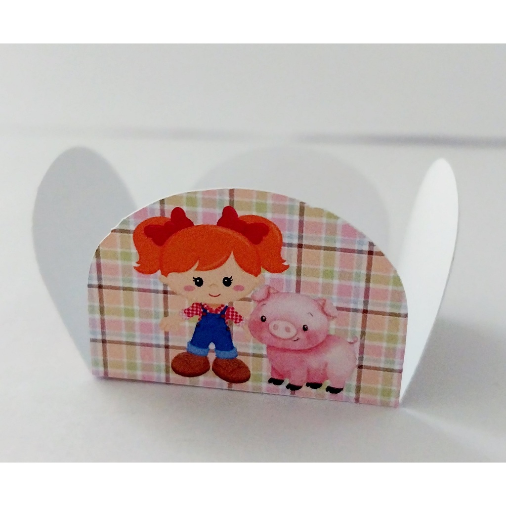 FORMINHA DE DOCE PERSONALIZADA FAZENDINHA MENINA/LEMBRANCINHA DE FESTA/ANIVERSÁRIO
