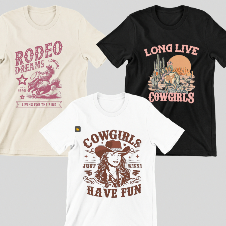 kit 3 camisetas kit t-shirt KIT CAMISETA COUNTRY camiseta RODEIO feminina camiseta 100% algodão