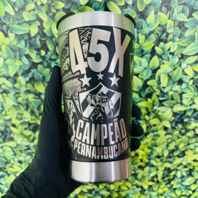 COPO TÉRMICO SPORT RECIFE personalizado a laser  360º Graus 473 ML PREMIUM em Oferta na Shopee