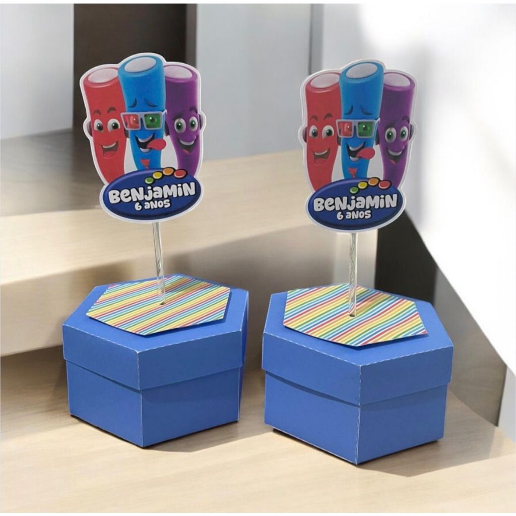 Centro de Mesa Bala Fini - Papelaria Personalizada - Lembrancinha Personalizada - Aniversario