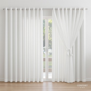 Cortina Voil com Forro Microfibra Luxo | Ilhós Cromado | Decoração Sofisticada p/ Sala e Quarto em Oferta na Shopee