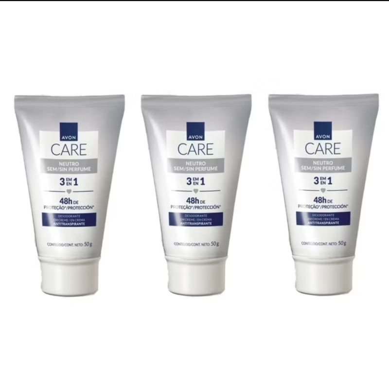 DESODORANTE EM CREME SEM PERFUME UNISSEX (3 UNIDADES)AVON