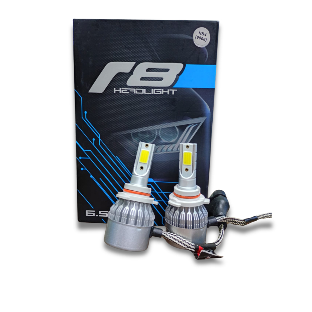 Par Lâmpada Led Farol Automotivo H4 6500k R8 Headlight Super Hb4 em Oferta na Shopee