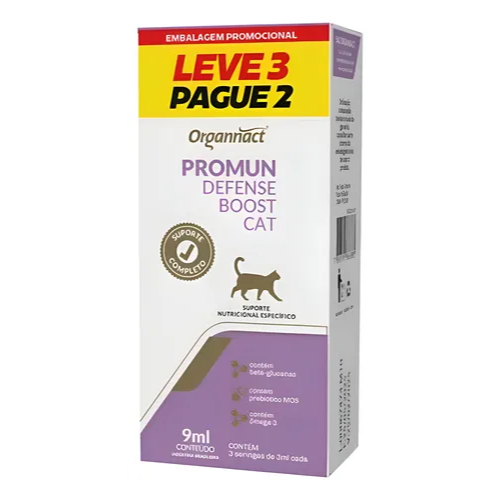 Kit 3 Promun Defense Boost Cat 3ml Combo Leve 3 Pague 2 Promoção Organnact em Oferta na Shopee