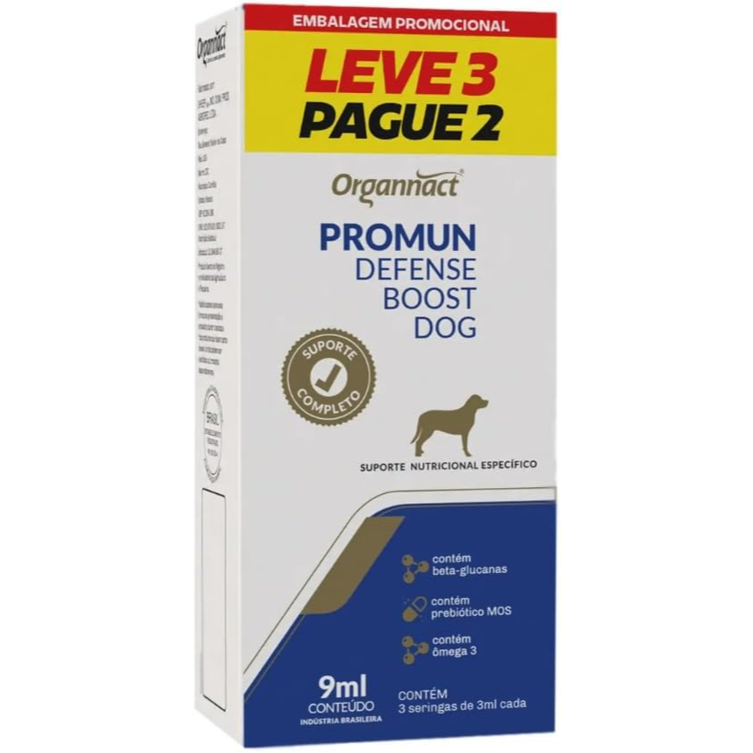 Kit 3 Promun Defense Boost Dog 3ml Combo Leve 3 Pague 2 Promoção Organnact