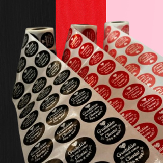 1000 Etiquetas Adesivas Gratidão ter você como cliente Redondo 3 cm em Oferta na Shopee