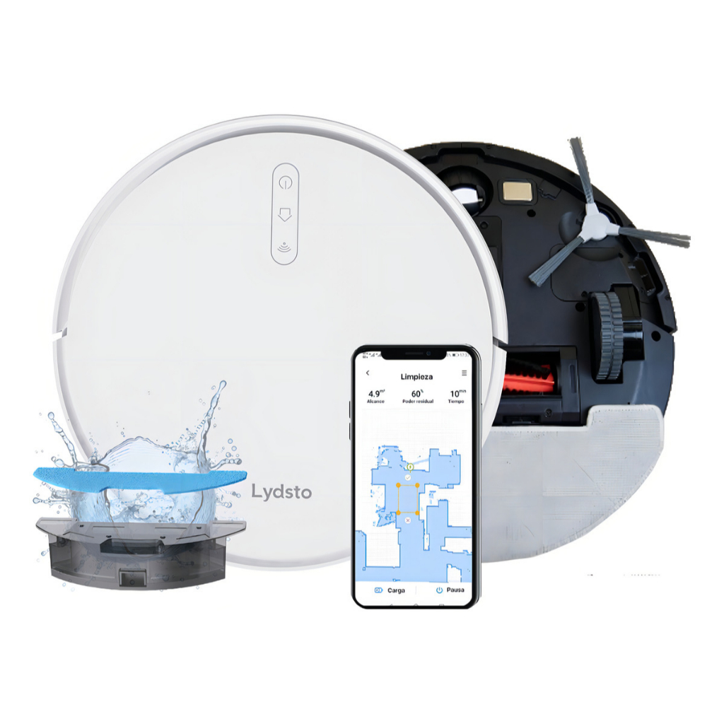Robô Aspirador de Pó 3-em-1 Lydsto G1 Inteligente para Limpeza e Recarga Automática Varre Aspira e Passa Pano Bivolt