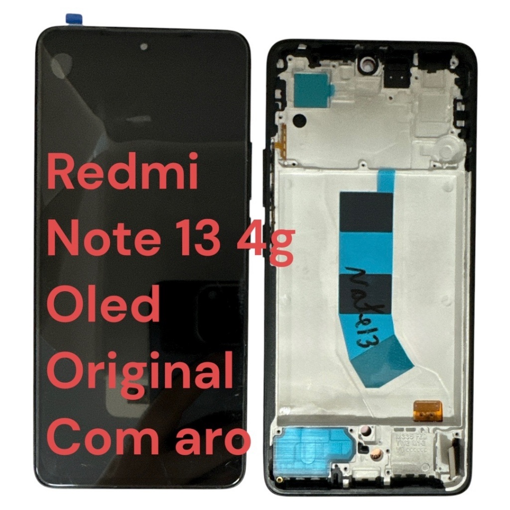 Frontal Display Tela para Redmi Note 13 4g Oled com aro