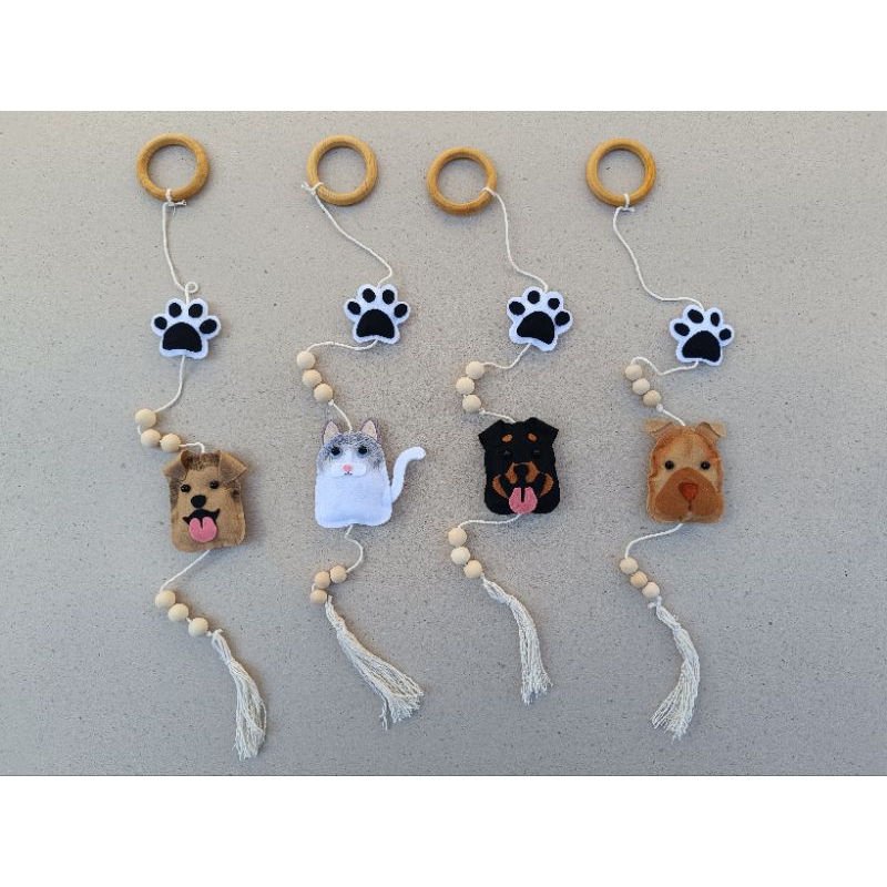 Mini Pêndulo Decoração c/ Pet Personalizado Cachorro Raça/SRD Gato Calopsita