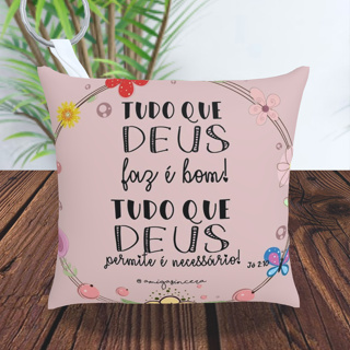 Kit 30 Almochaveiros Frases Religiosas ou qualquer tema arte Frente e verso em Oferta na Shopee