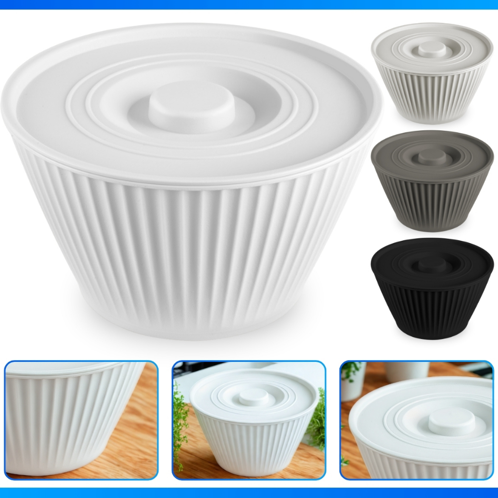 Tigela Plástico Bowl Com Tampa 1 Litro Redonda Organização Cozinha Alimento - ENTREGA RÁPIDA