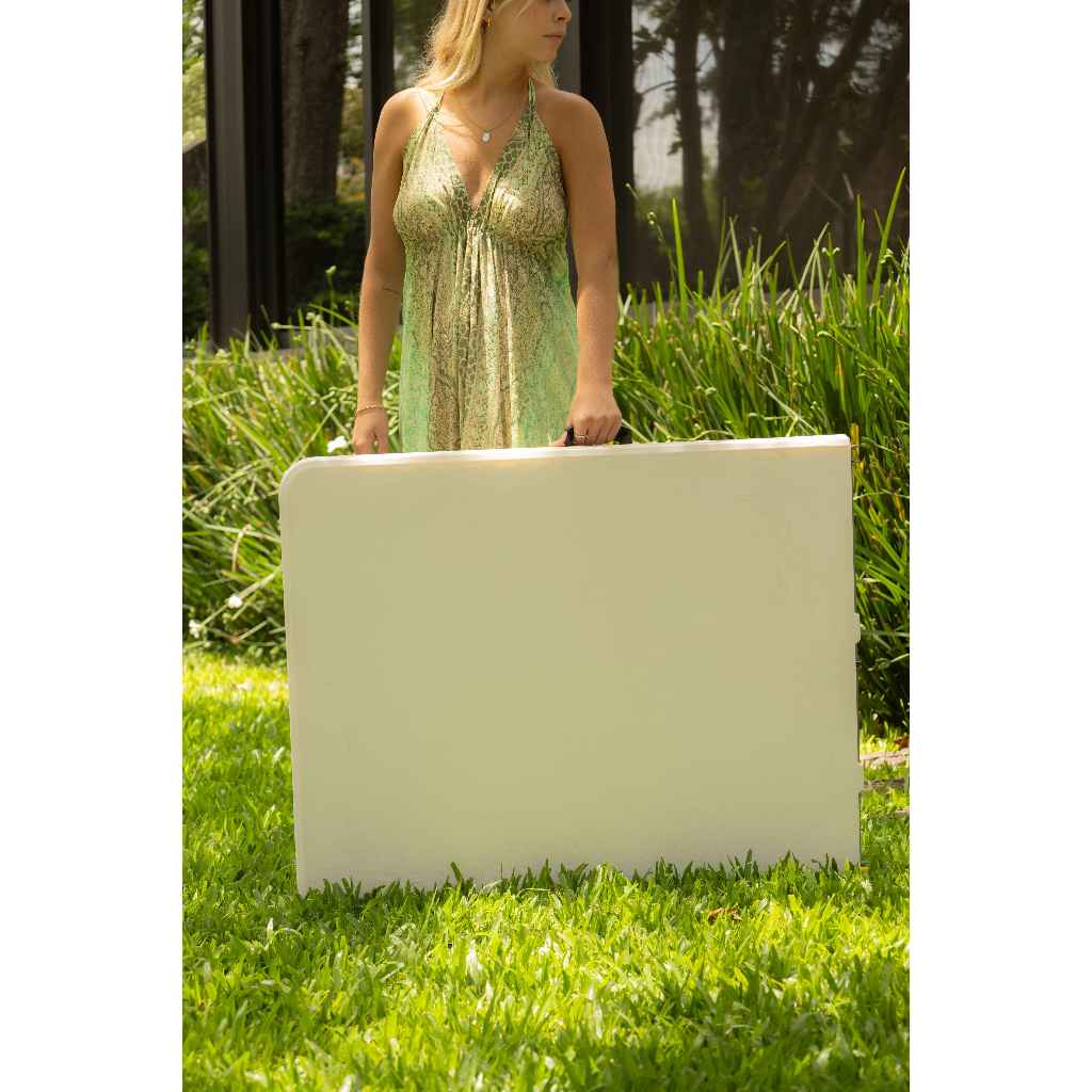 Kit 2 Mesas Dobráveis Portáteis - Vira Maleta Picnic com Alça 1,80m em Oferta na Shopee