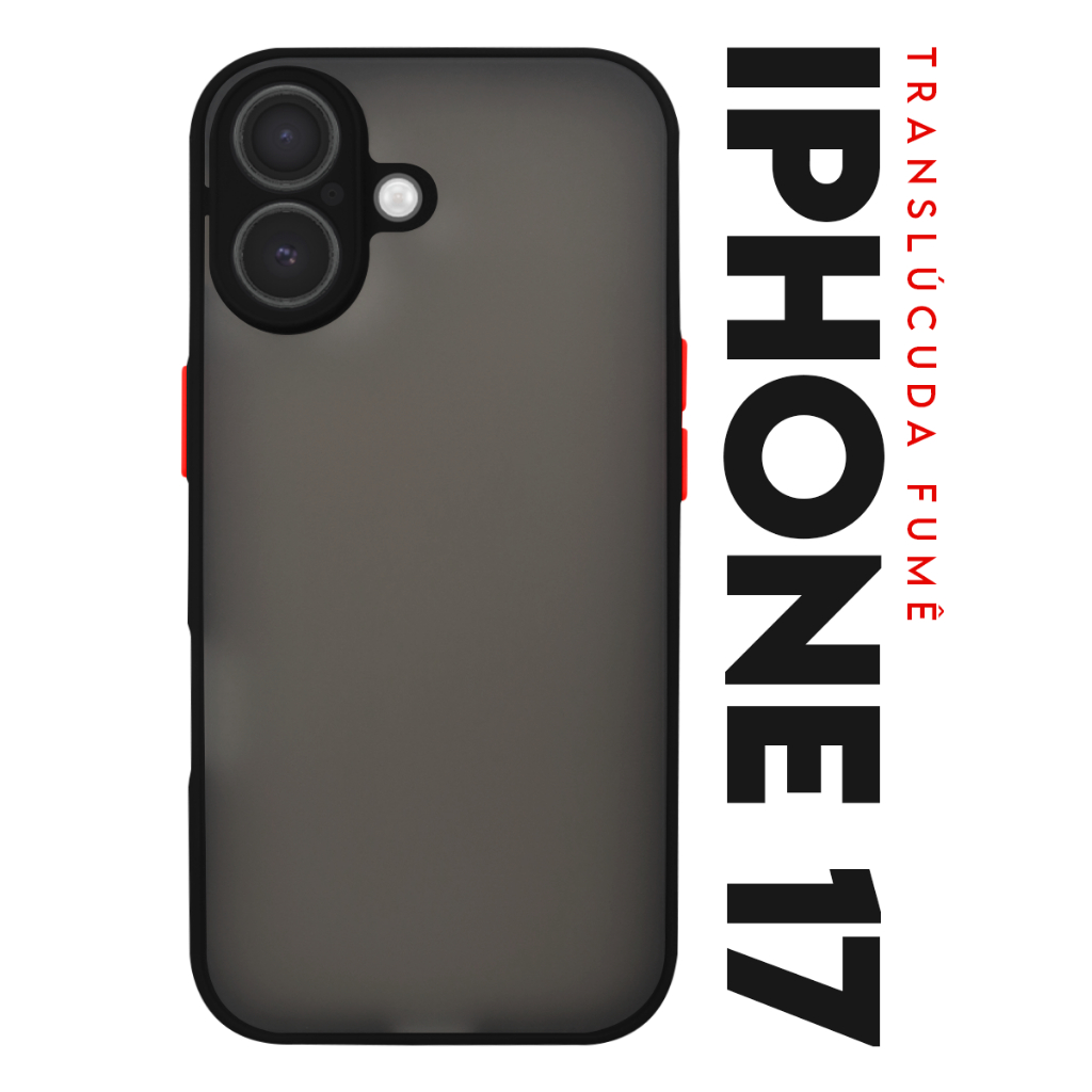 Case Capinha Case Anti Impacto Space Acrílico Translucida Fumê Protetora para Novo Iphone 17 tela 6.3 pol