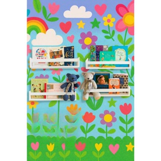 Revisteiro Infantil Medio 40cm Prateleira de Parede Livros Revistas e Brinquedos Pronto para Uso em Oferta na Shopee