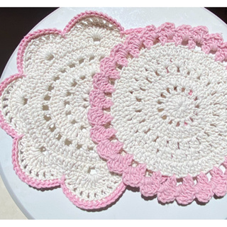 Kit 2 Peças Sousplat de Crochê PARA CAFÉ/CHÁ ENTRE 24CM E 28CM PRONTA ENTREGA em Oferta na Shopee