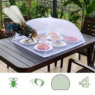 Capa Protetora Retrátil para Alimentos com Tecido Transparente Anti-Insetos para Mesa e Cozinha em Oferta na Shopee
