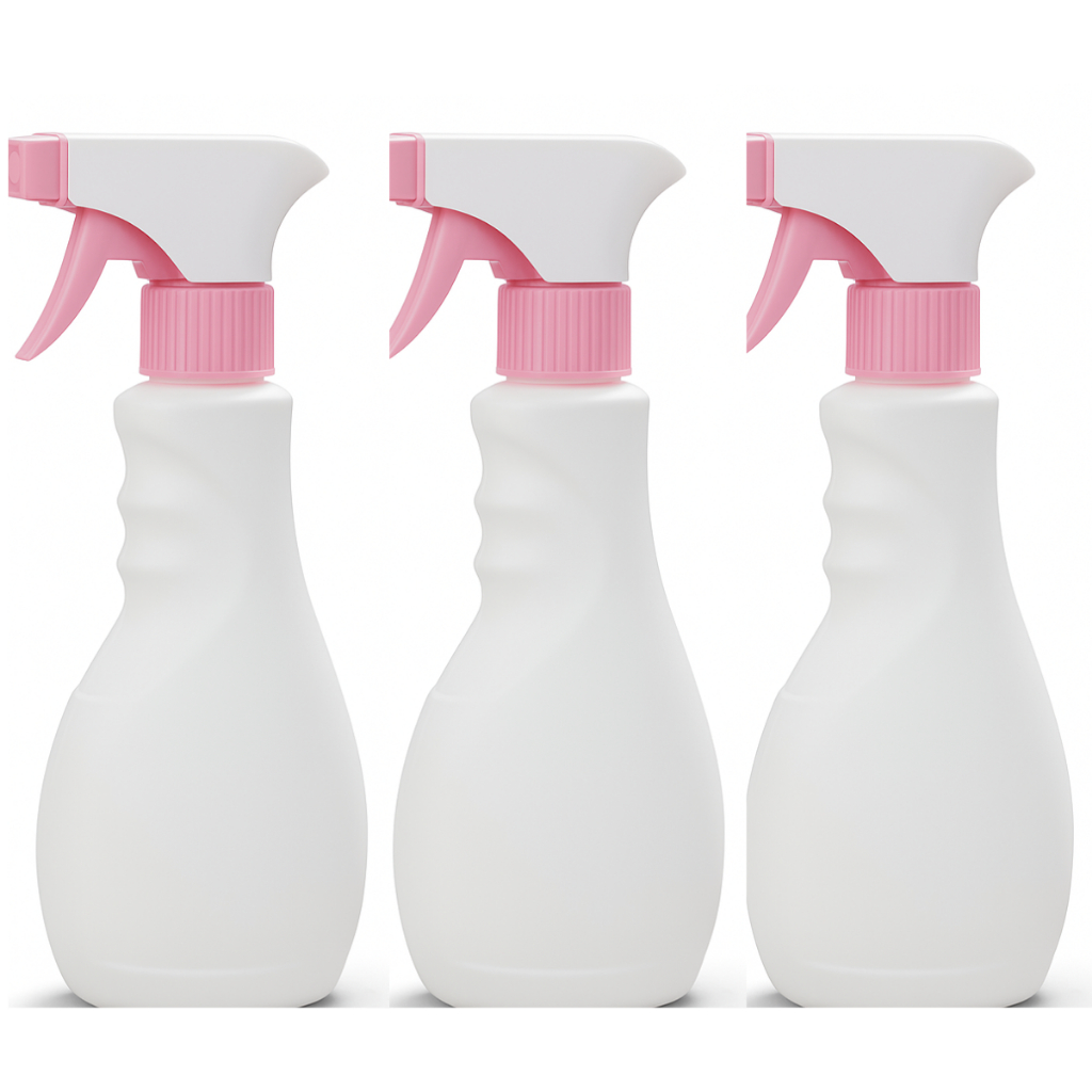 Kit Frasco Spray Borrifador Pulverizador 500ml Válvula Gatilho Manual Multiuso Álcool Limpeza