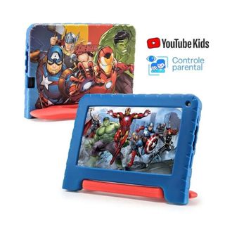 Tablet infantil Personagens 64GB + 4GB de RAM Android Tela 7" Câmera Frontal Wi-fi - Original Pronta Entrega